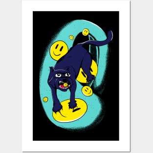 I Eat Smilies Smile Cat Pop Art Illustration Posters and Art